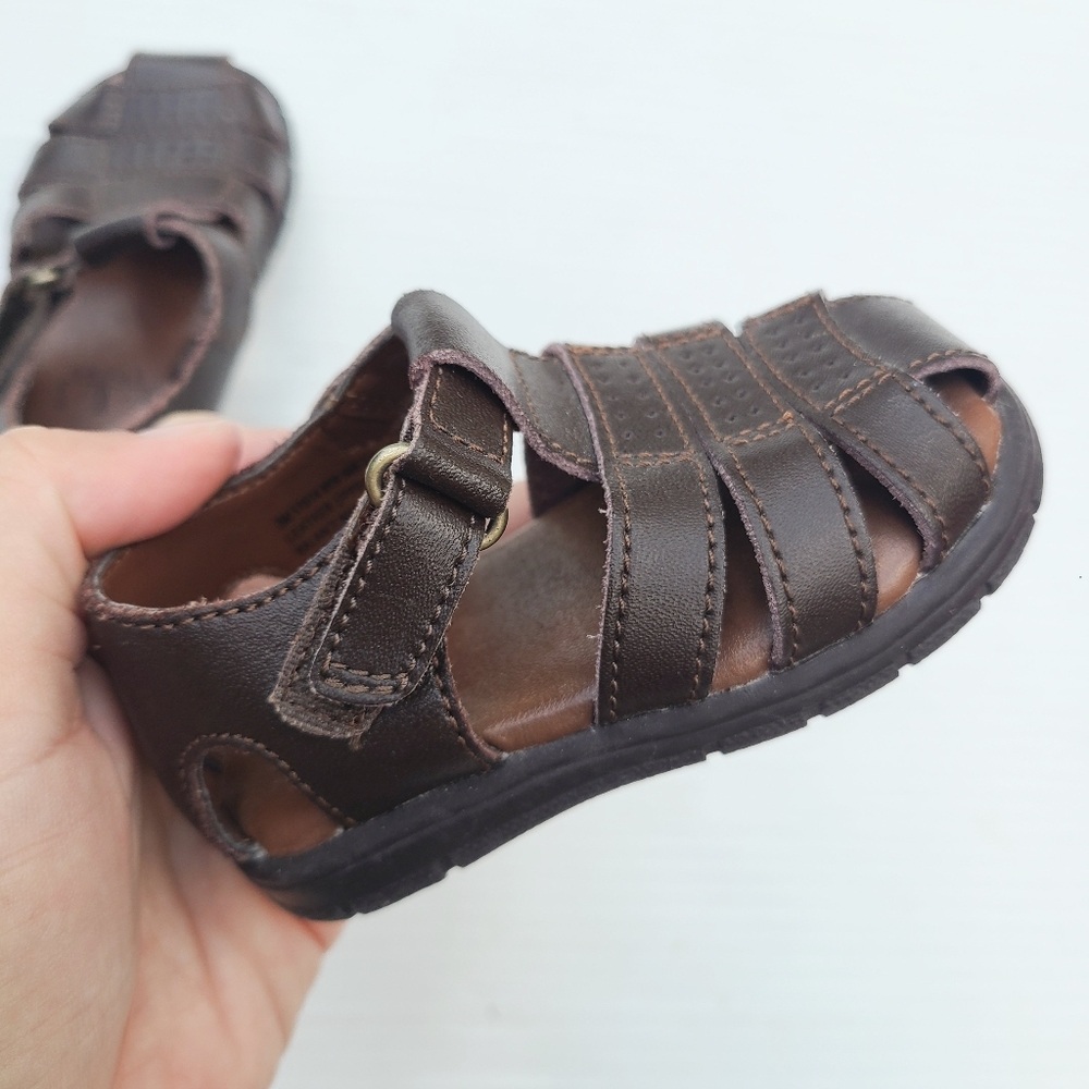 T.K.S. baby boy brown leather fisherman sandals - Picture 6 of 7